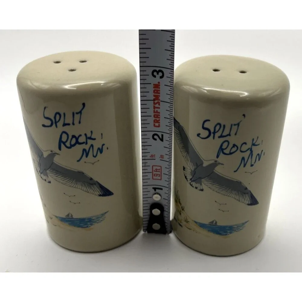 Nautical Seagull Sandpiper Split Rock, MN Dec. 1980 Salt & Pepper Shaker